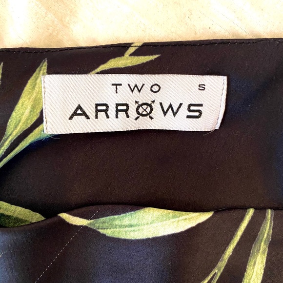 Two Arrows Black Rose Print Silk Camisole Top - Picture 3 of 7